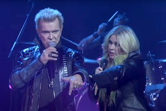 Billy Idol and Avril Lavigne perform joint single "77" on Kimmel