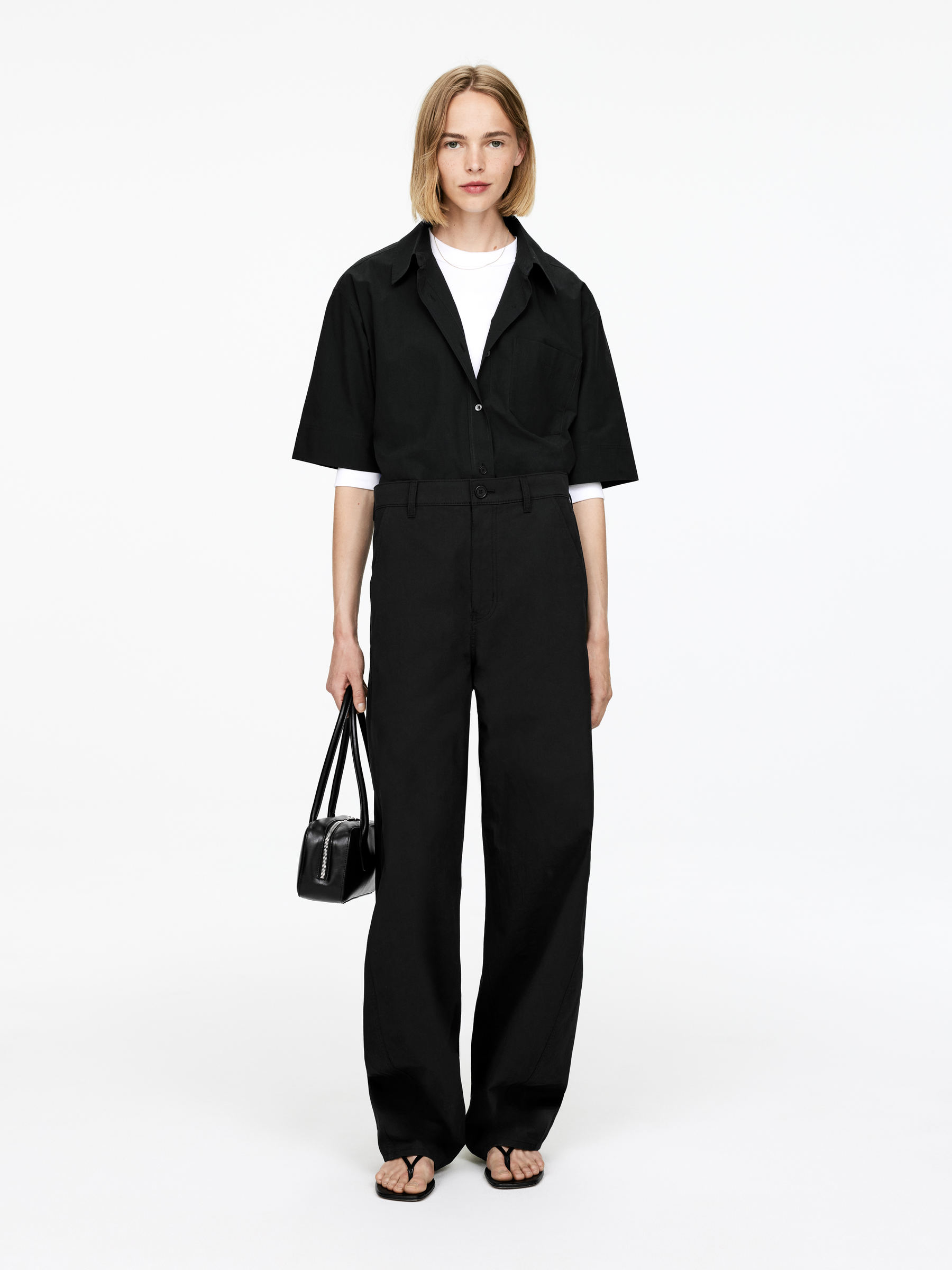 Barrel-Leg Trousers – Black – Women – Arket Gb