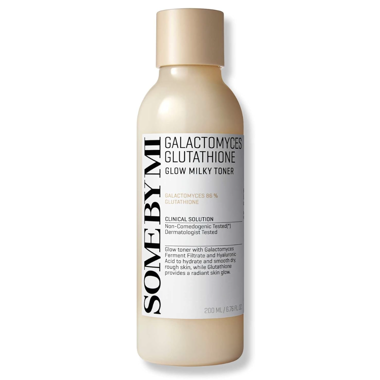 Some by Mi Galactomyces Glutathione Glow Milky Toner - 6.76oz, 200ml - Hydrating & Brightening Korean Milky and Rice Toner With Glutathione & Vitamin C for Smooth, Radiant Skin - Korean Skin Care
