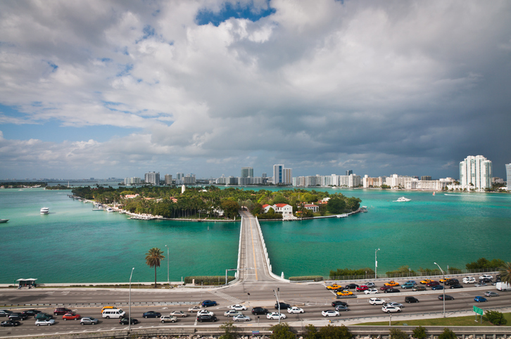 Road to Star Island in Miami
