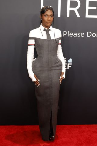 Doechii attending the 2025 Grammy awards red carpet