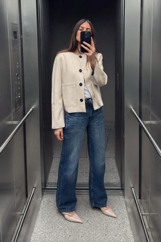 Straight Leg Long Length Z1975 Jeans With a High Waist