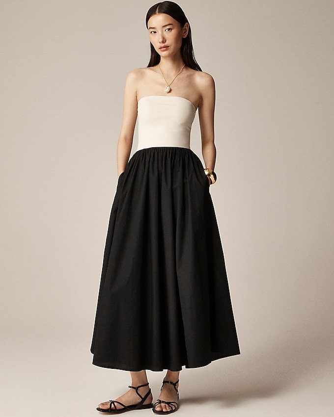 Strapless Colorblock Mixy Dress