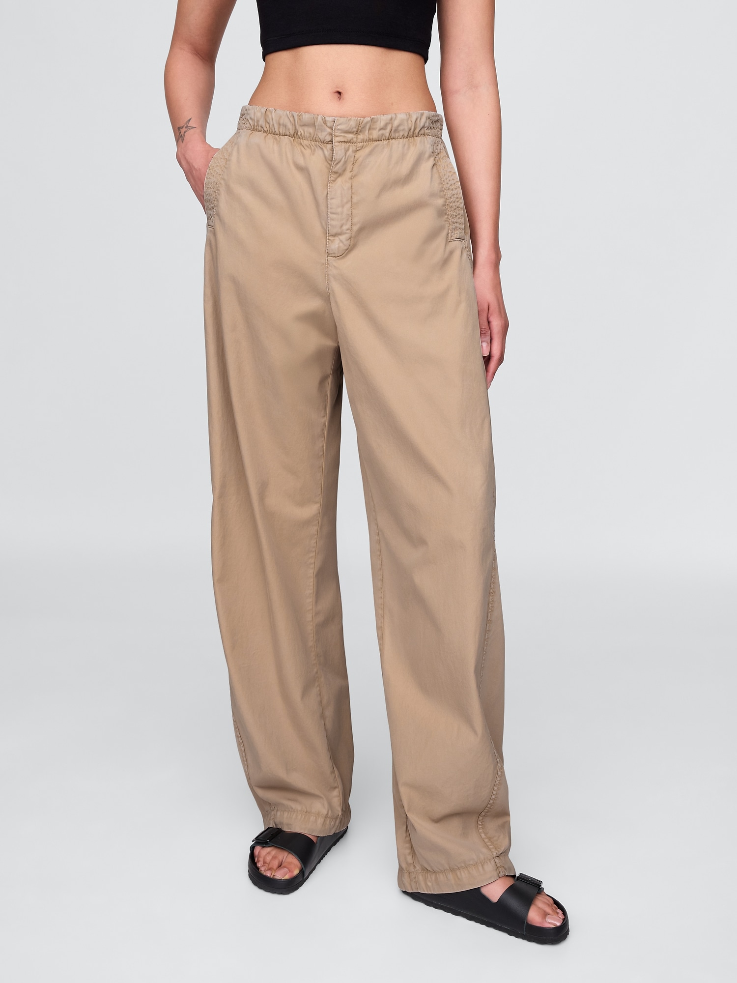 Gap, Low Rise Barrel Parachute Pants