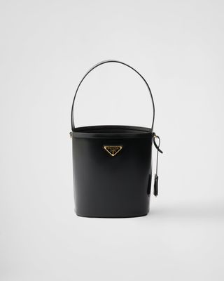 Brushed Leather Mini Bucket Bag
