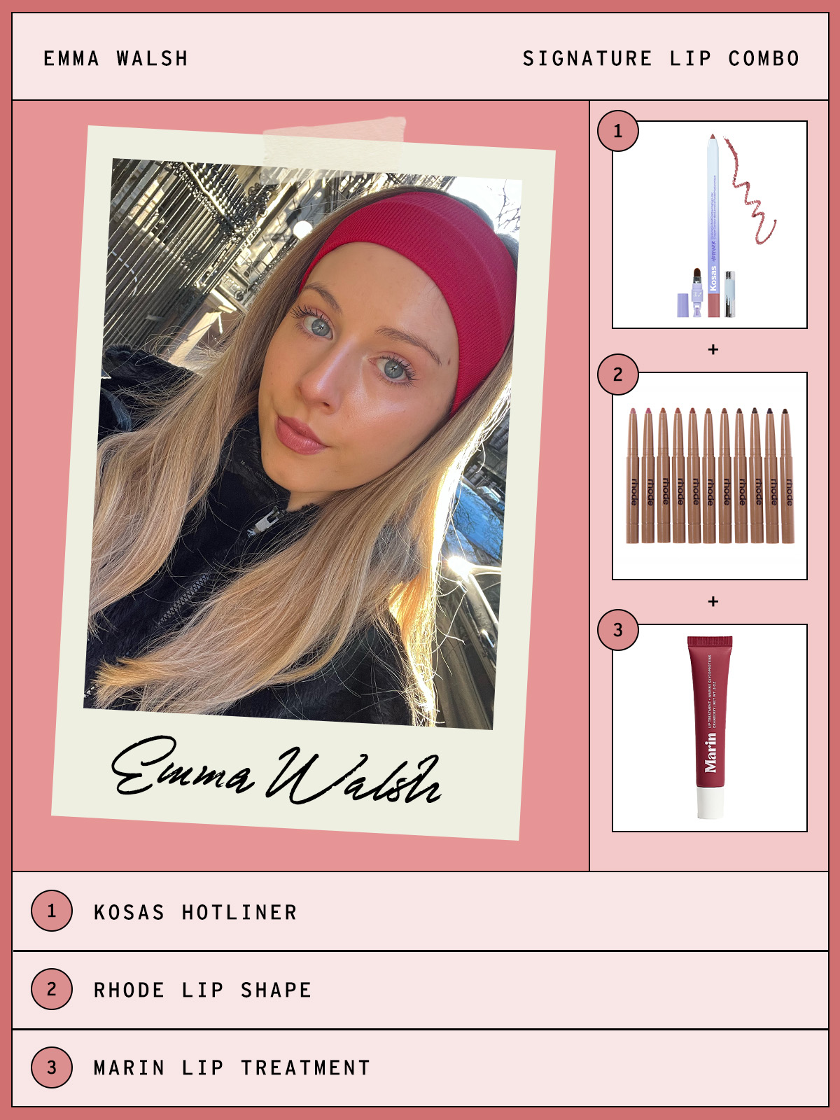 Emma Walsh's lip combo.