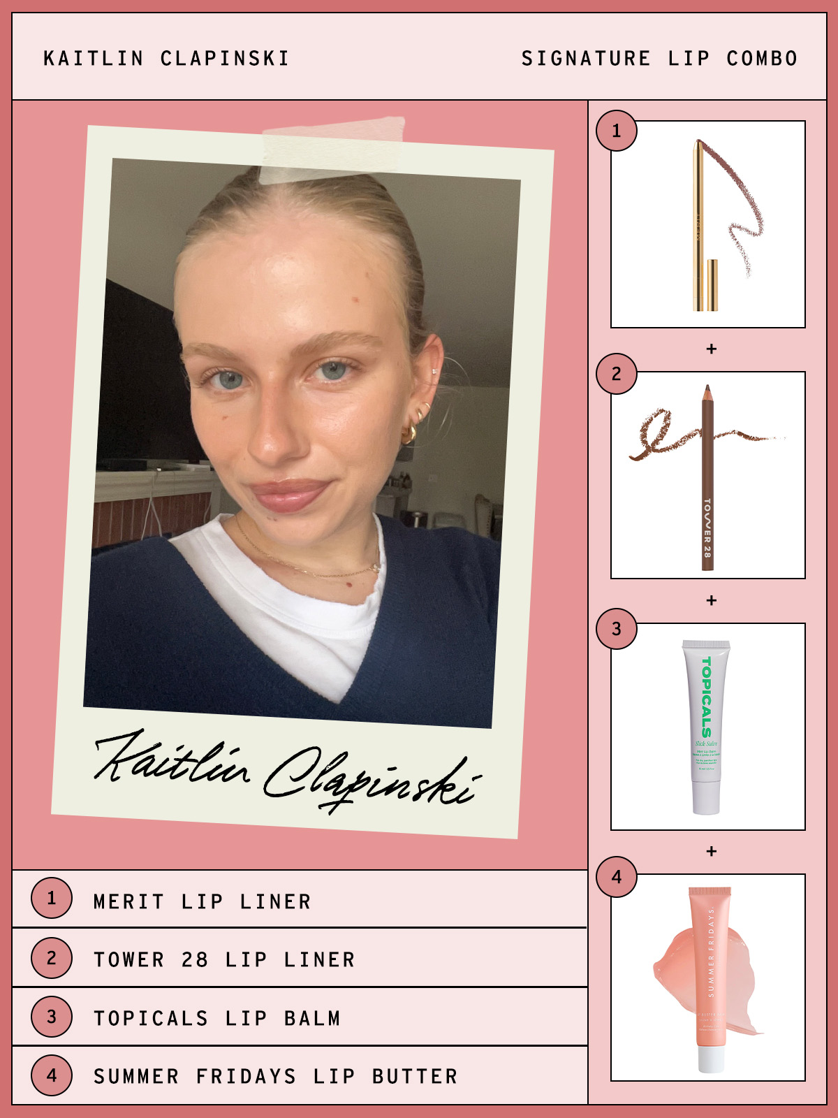 Kaitlin Clapinski's lip combo.