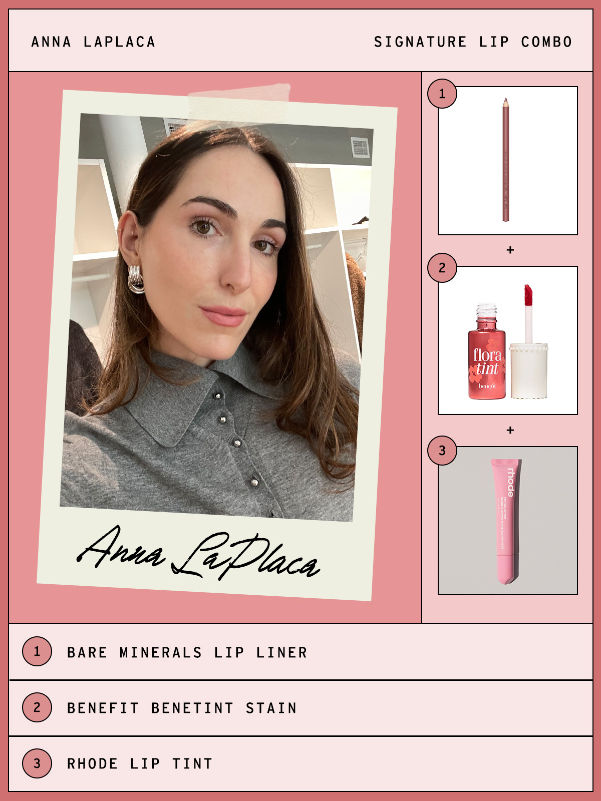 Anna LaPlaca's lip combo.