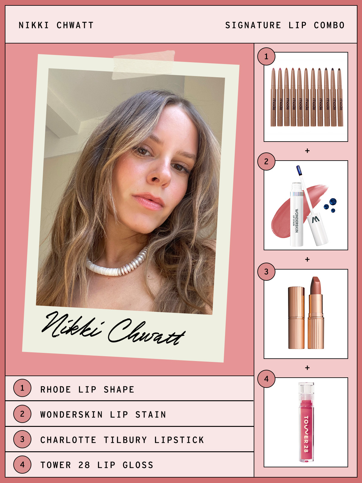Nikki Chwatt's lip combo.