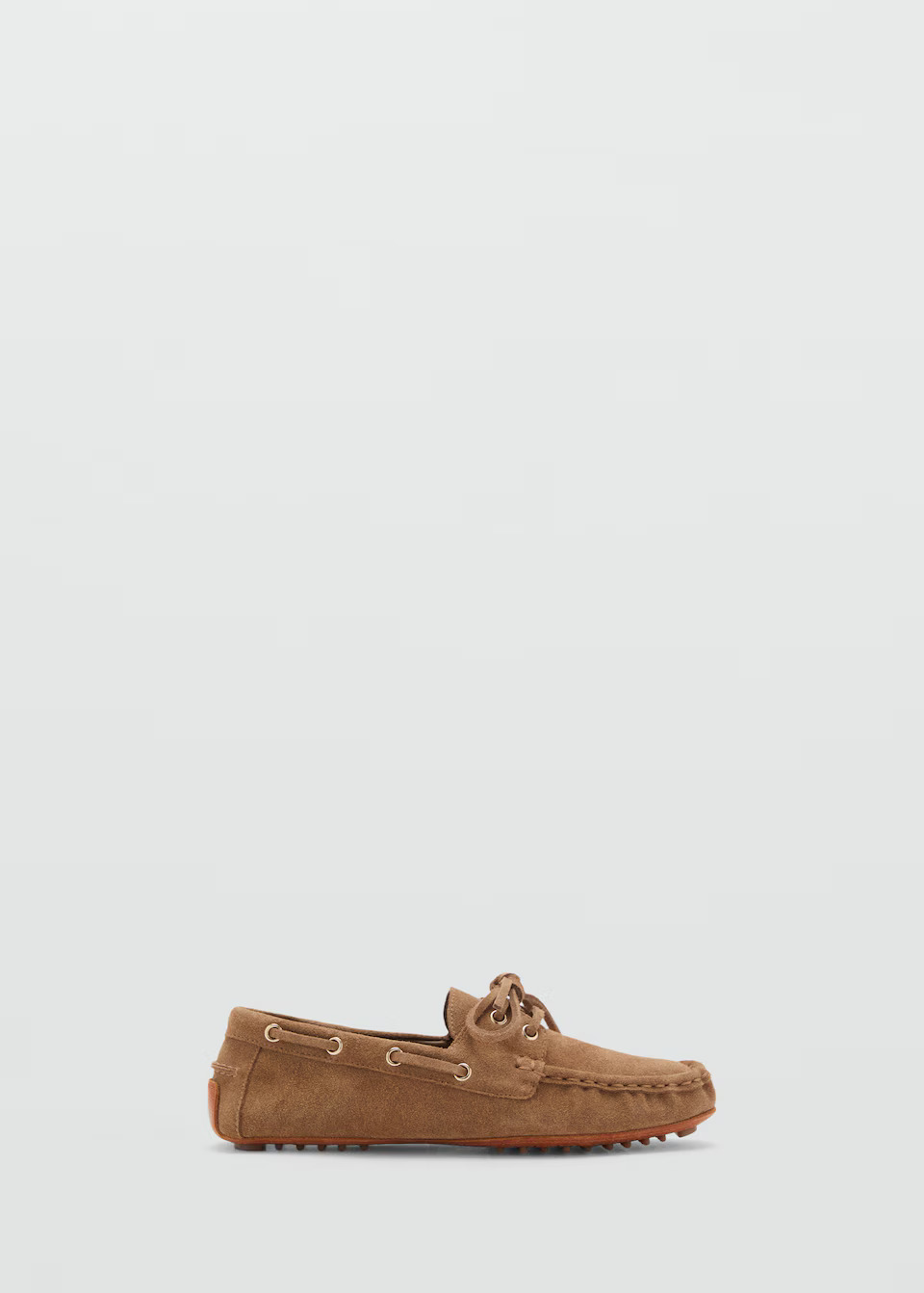 Mango, Suede Boat Shoes With Laces
