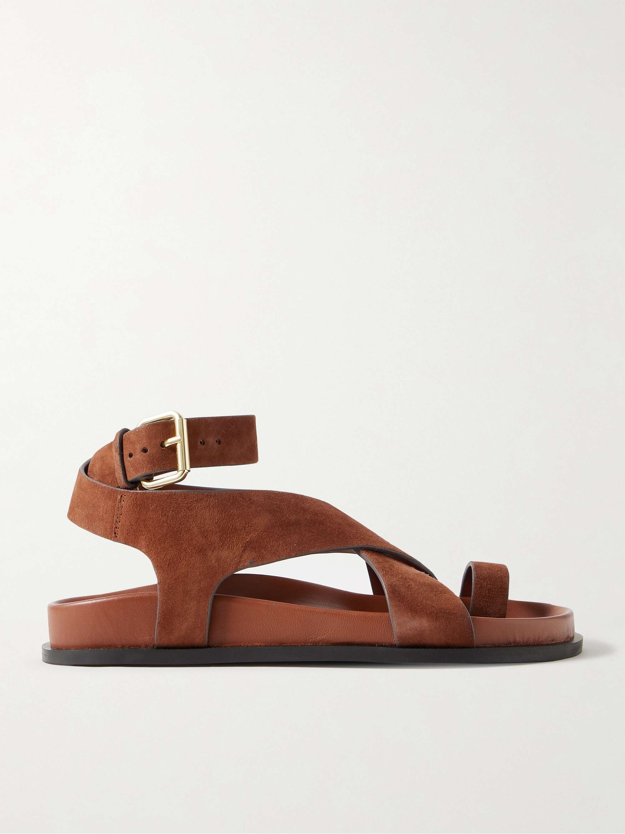 Jalen Suede and Leather Sandals