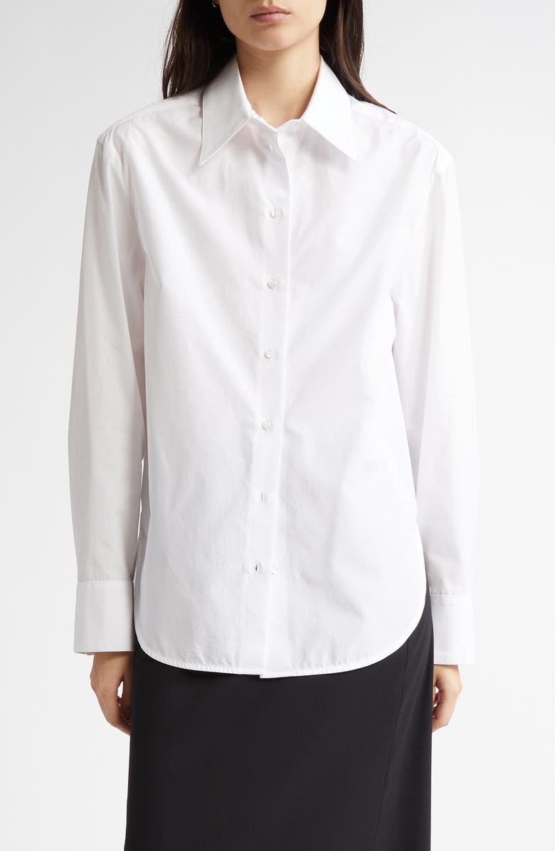 Alim Cotton Poplin Button-Up Shirt