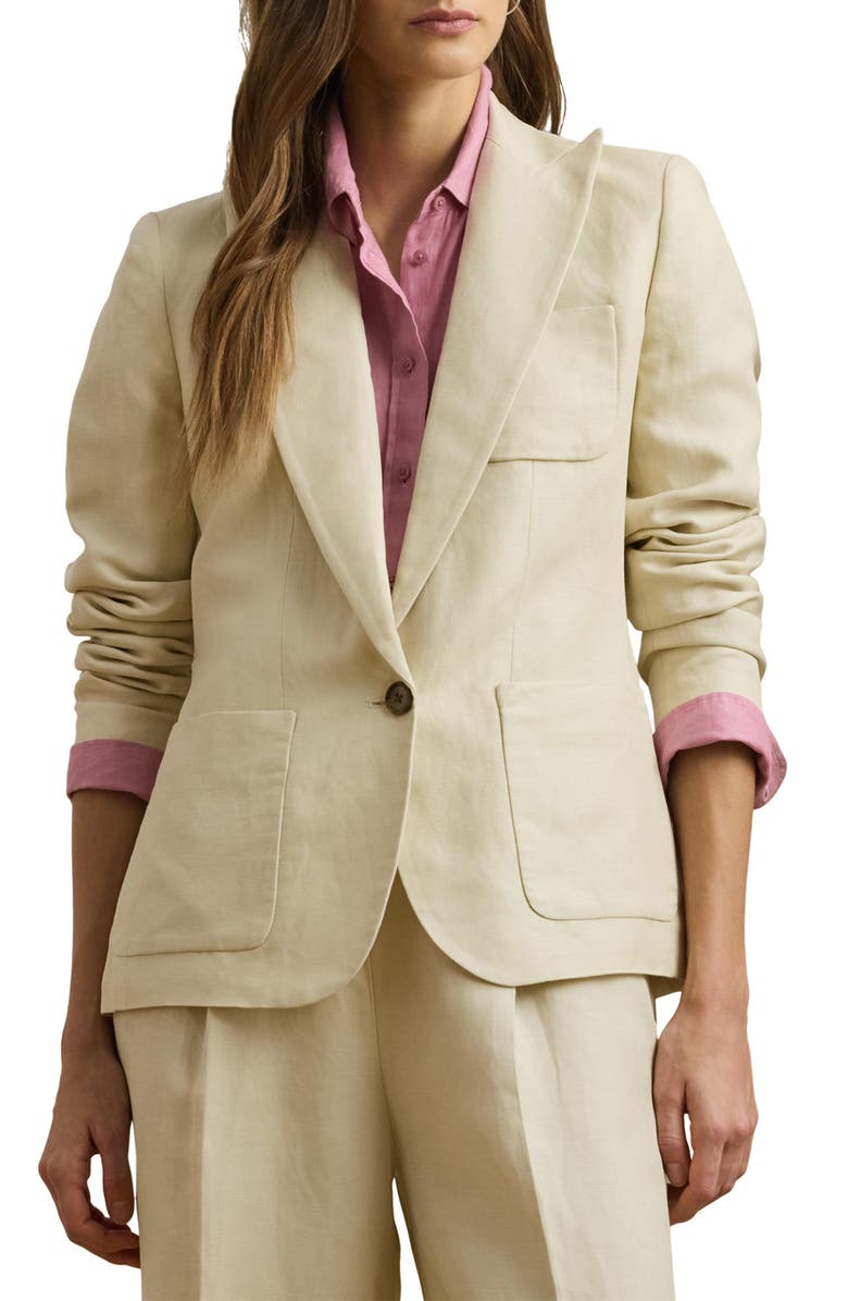 Linen Blend Twill Blazer