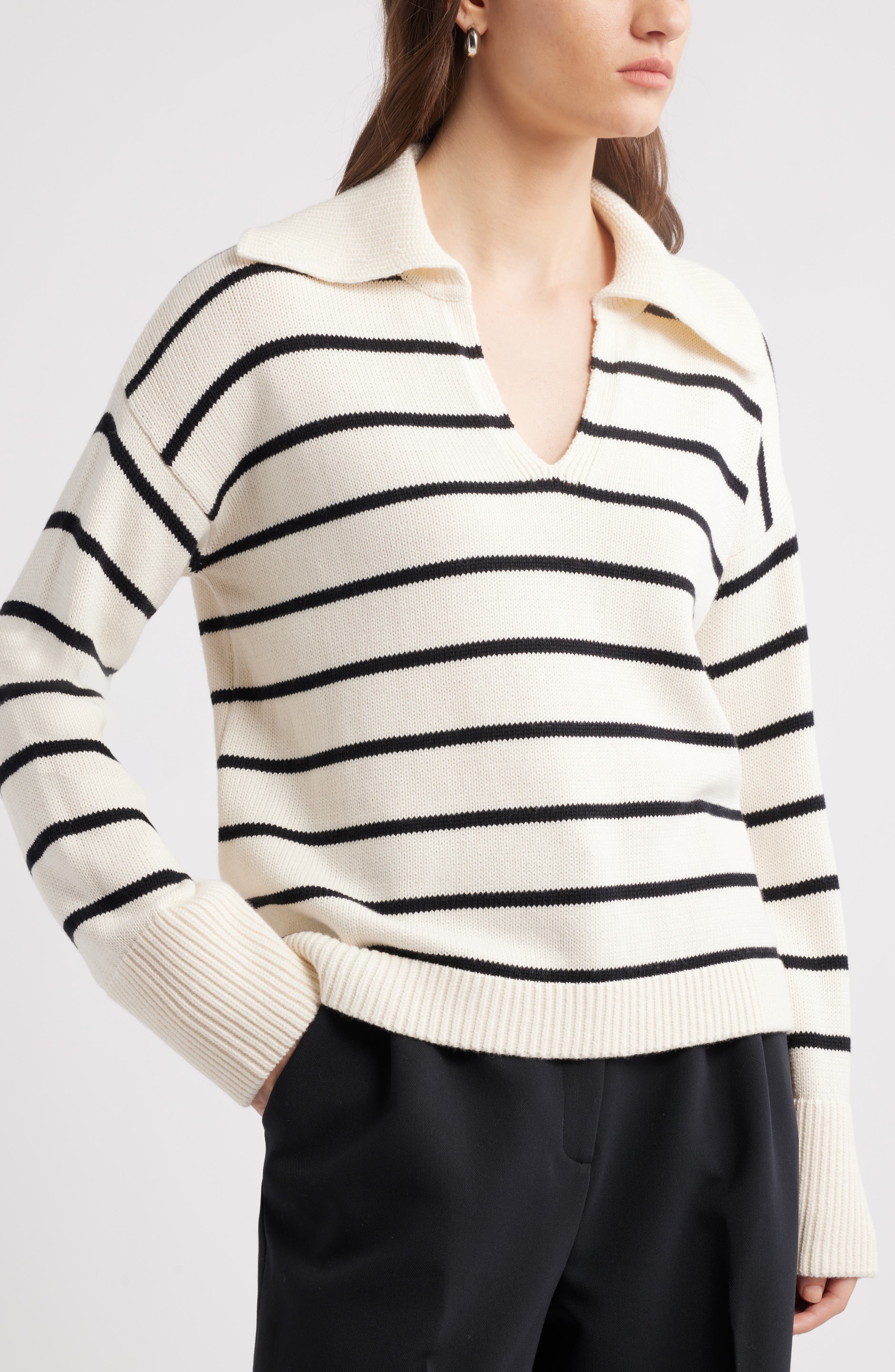 Nordstrom, Stripe Cotton & Cashmere Sweater