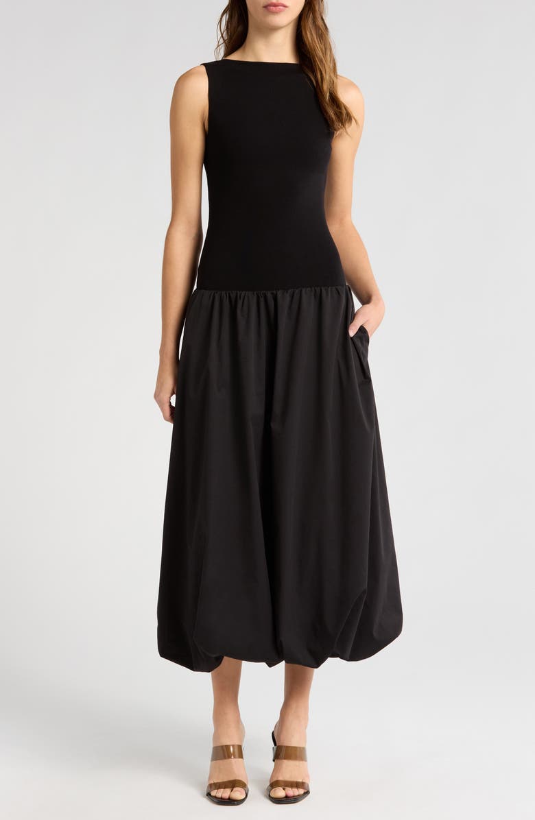 Mixed Media Sleeveless Dress