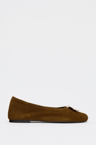 Split Suede Ballerinas