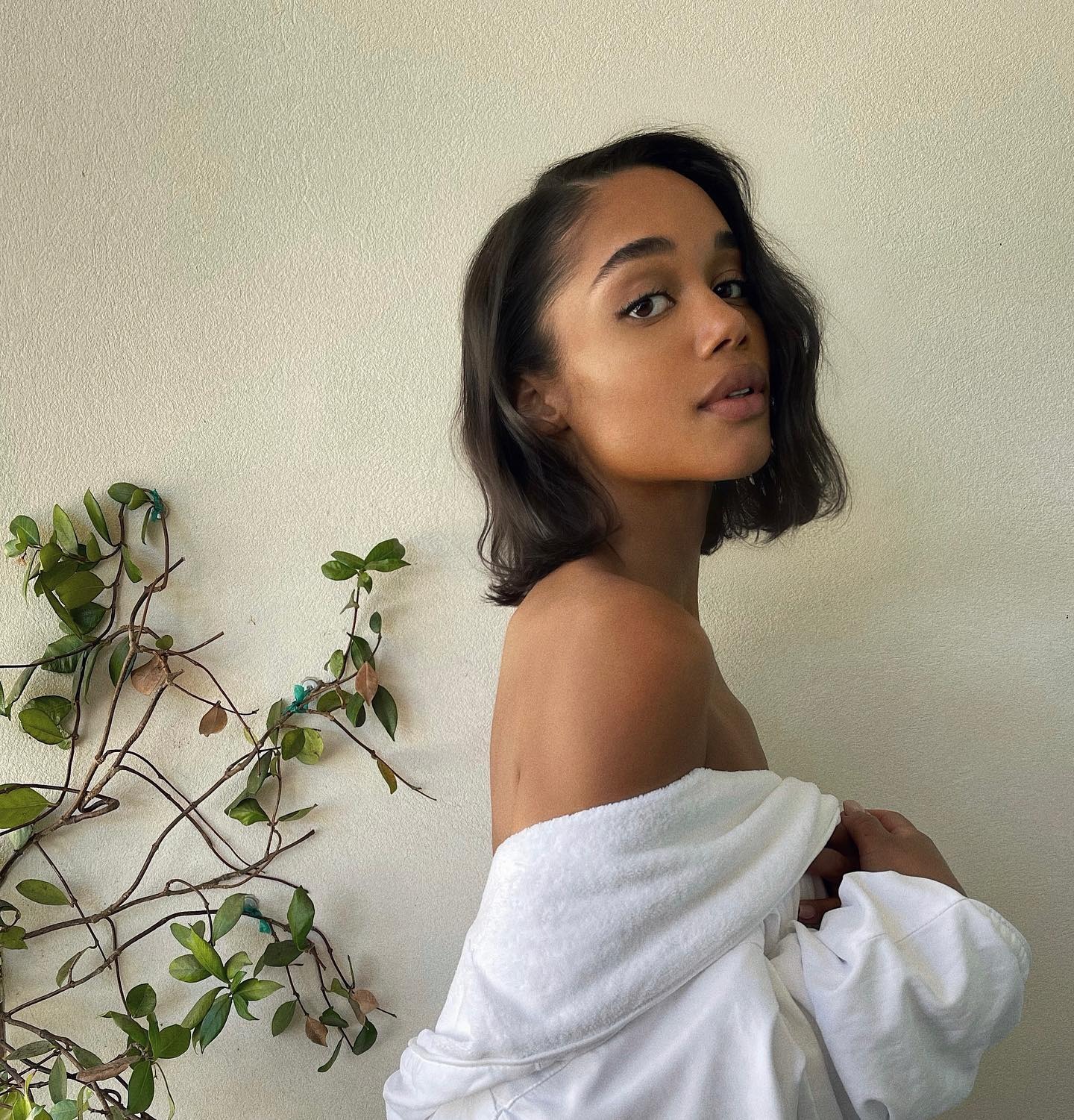 Laura Harrier with a bob
