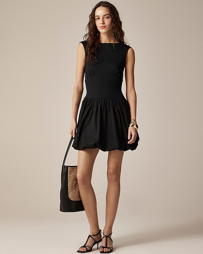 Bubble-Hem Mixy Dress