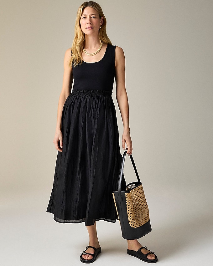 Gathered-Waist Mixy Dress