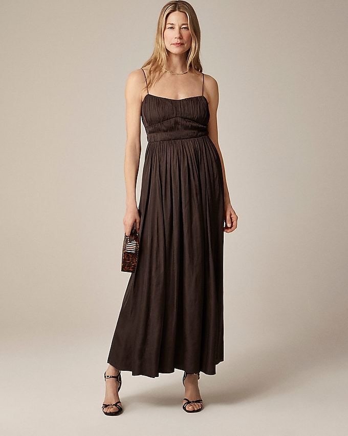 Collection Ruched Maxi Dress in Luster Georgette
