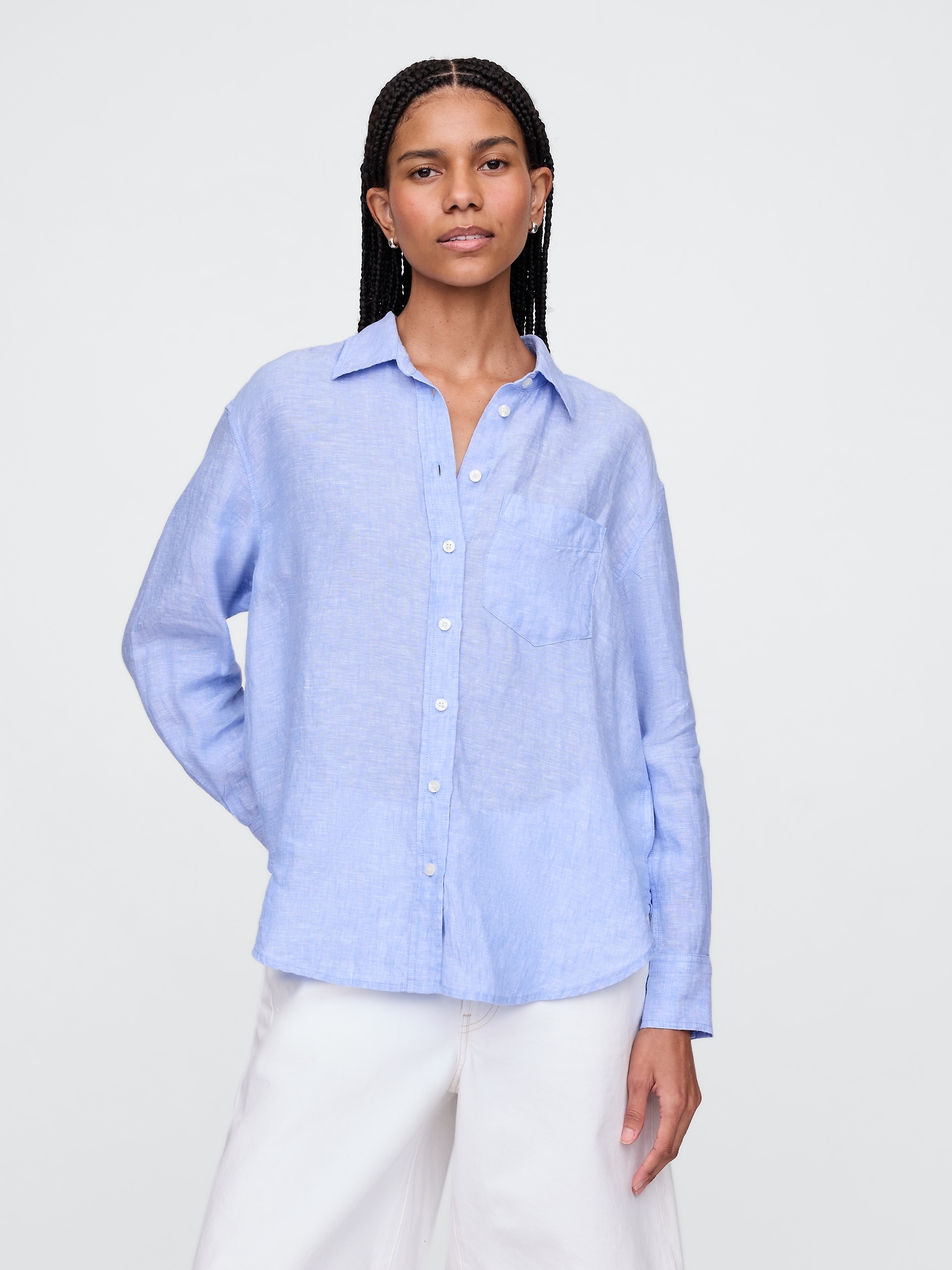 Gap, 100% Linen Oversized Shirt