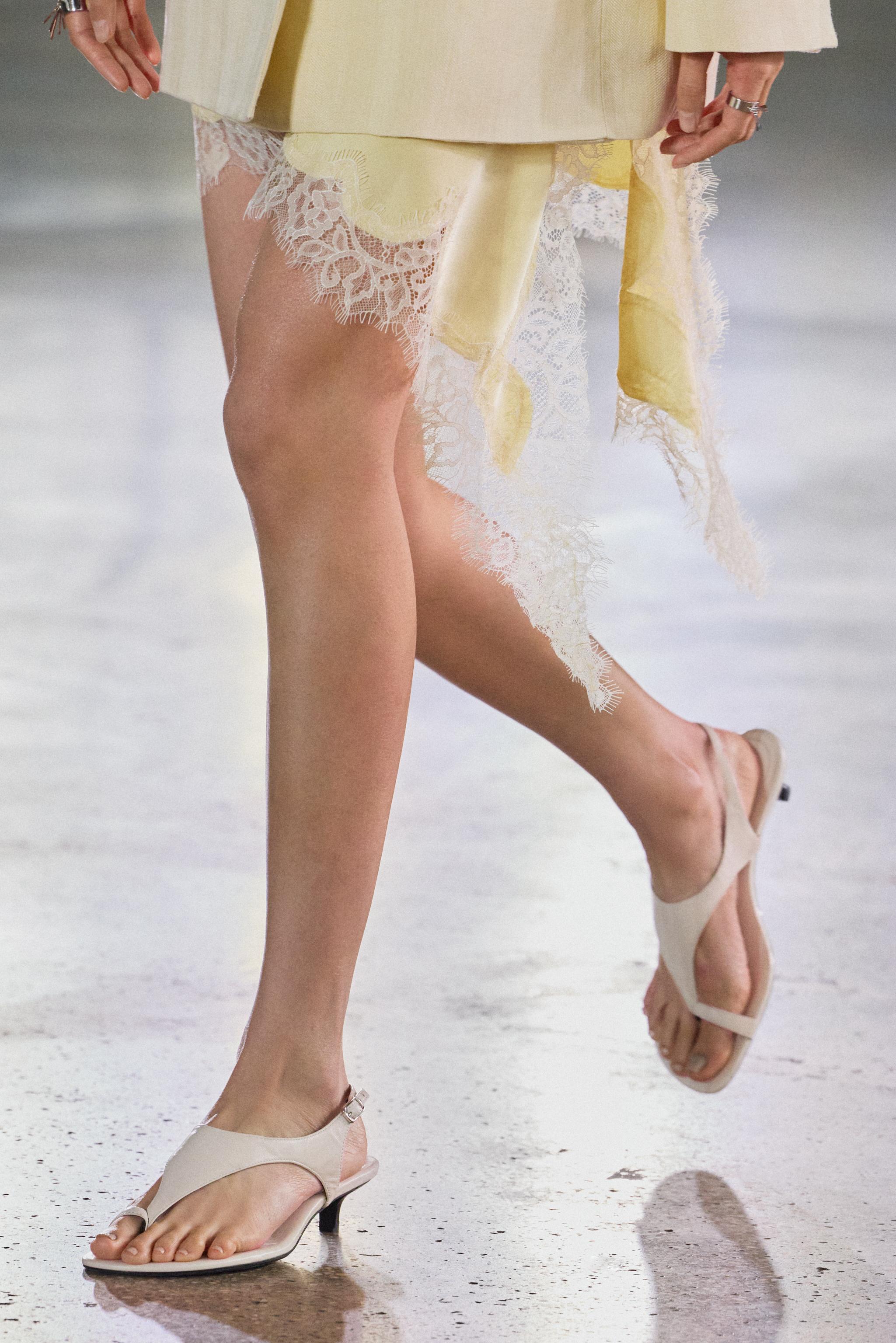 Kitten Heel Leather Sandals