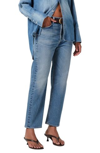 Delfina High Waist Ankle Straight Leg Jeans