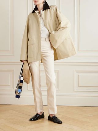 TOTEME, Corduroy-Trimmed Coated-Canvas Jacket