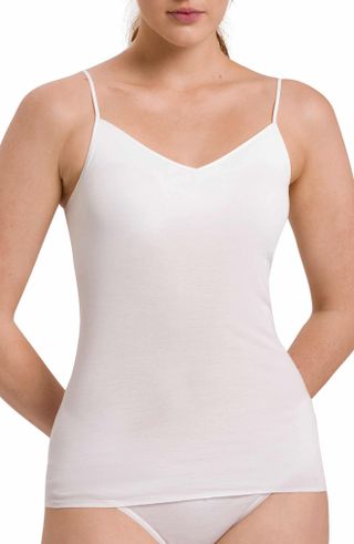 Hanro, Seamless V-Neck Cotton Camisole