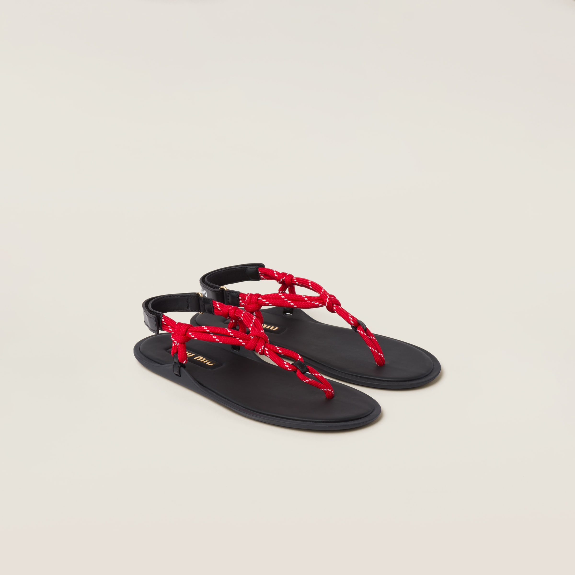 Riviere Cord and Leather Sandals