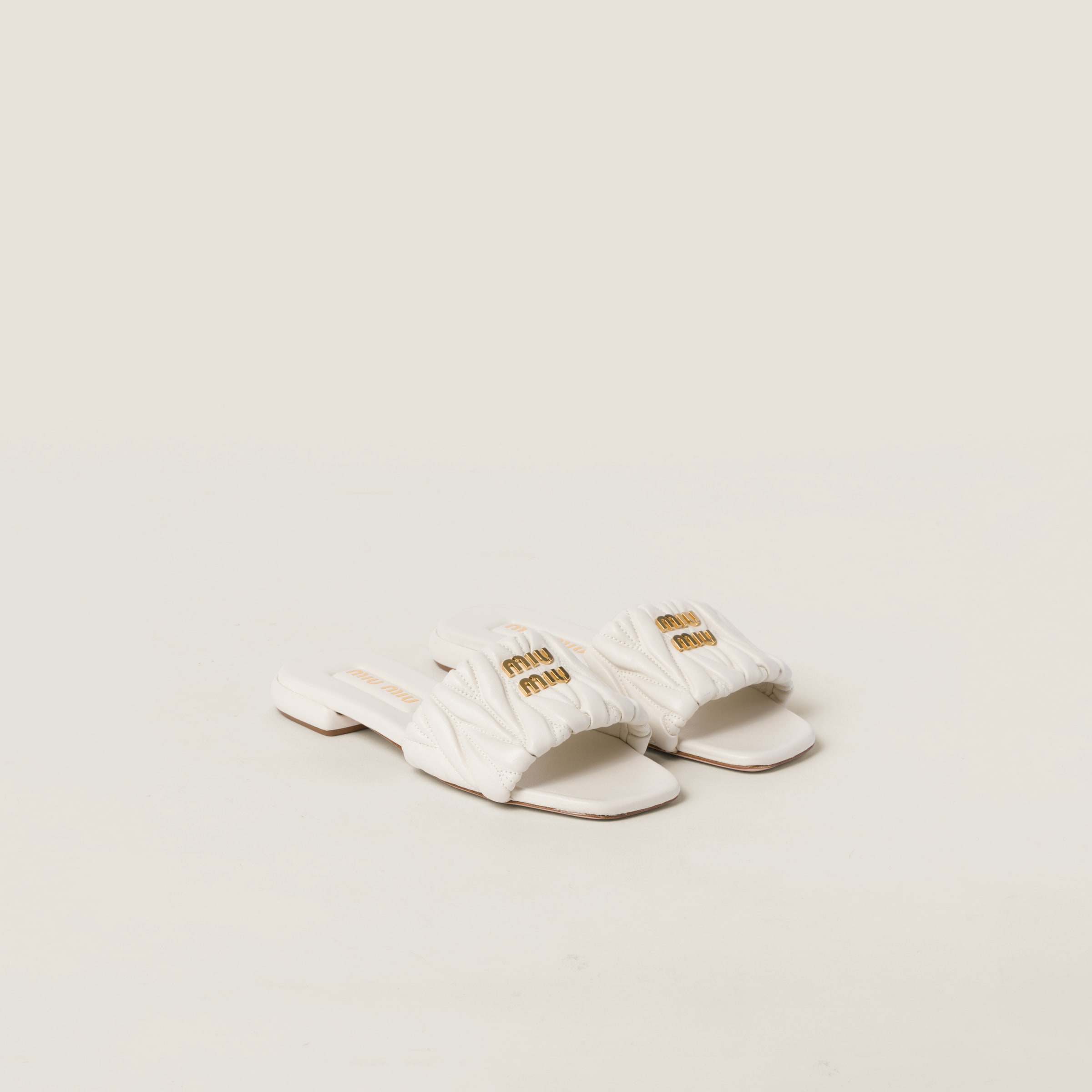 Matelassé Nappa Leather Slides