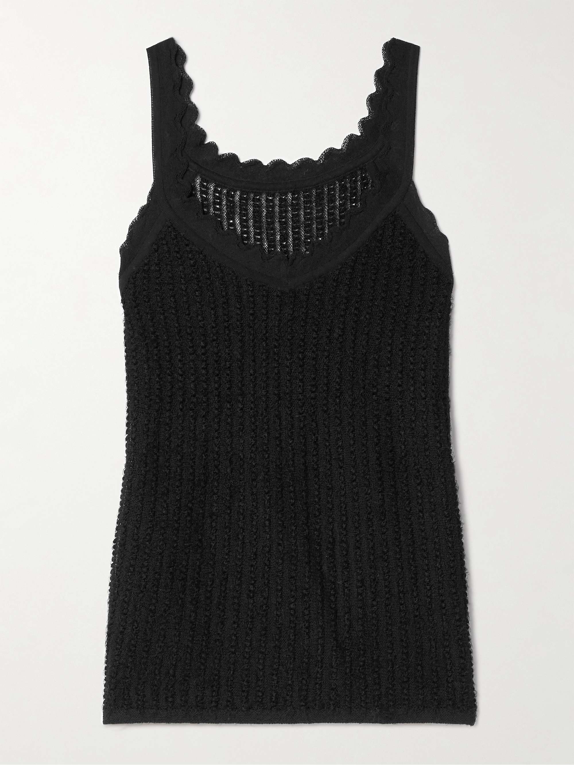 Ennio Scalloped Pointelle-Knit Tank