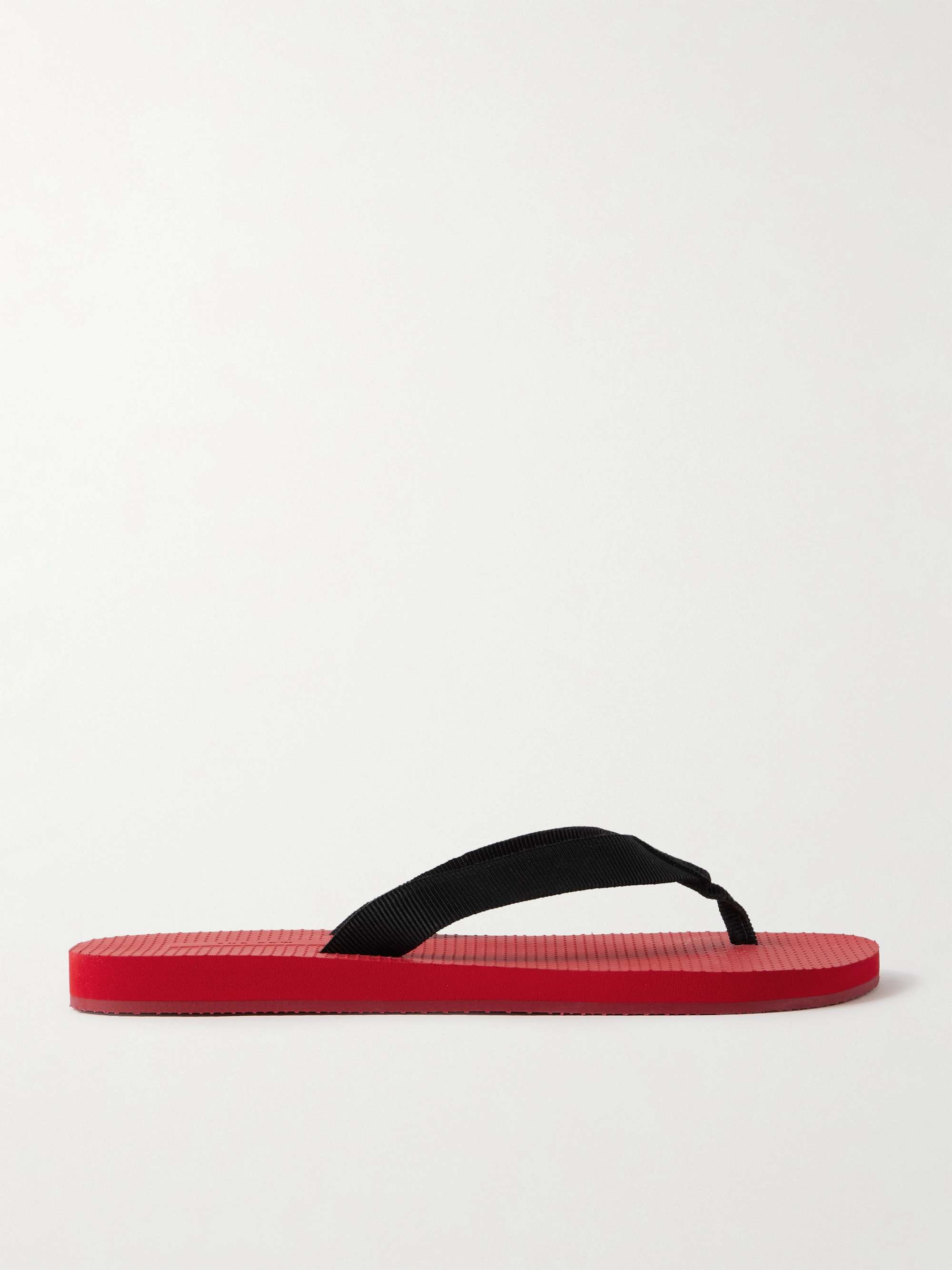 Dune Two-Tone Cotton-Blend Grosgrain Flip Flops