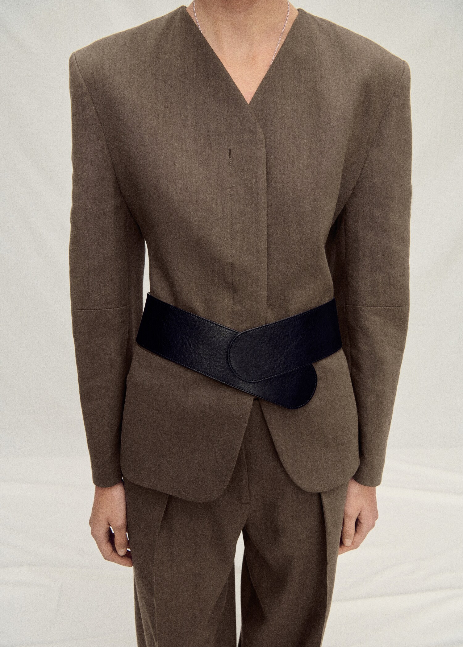 MANGO, Seamless Linen Suit Blazer