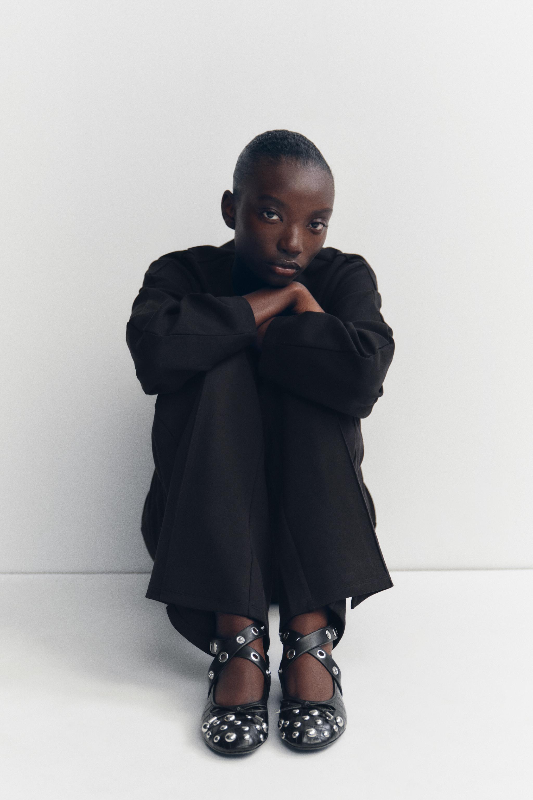 Textured Studded Mary Janes