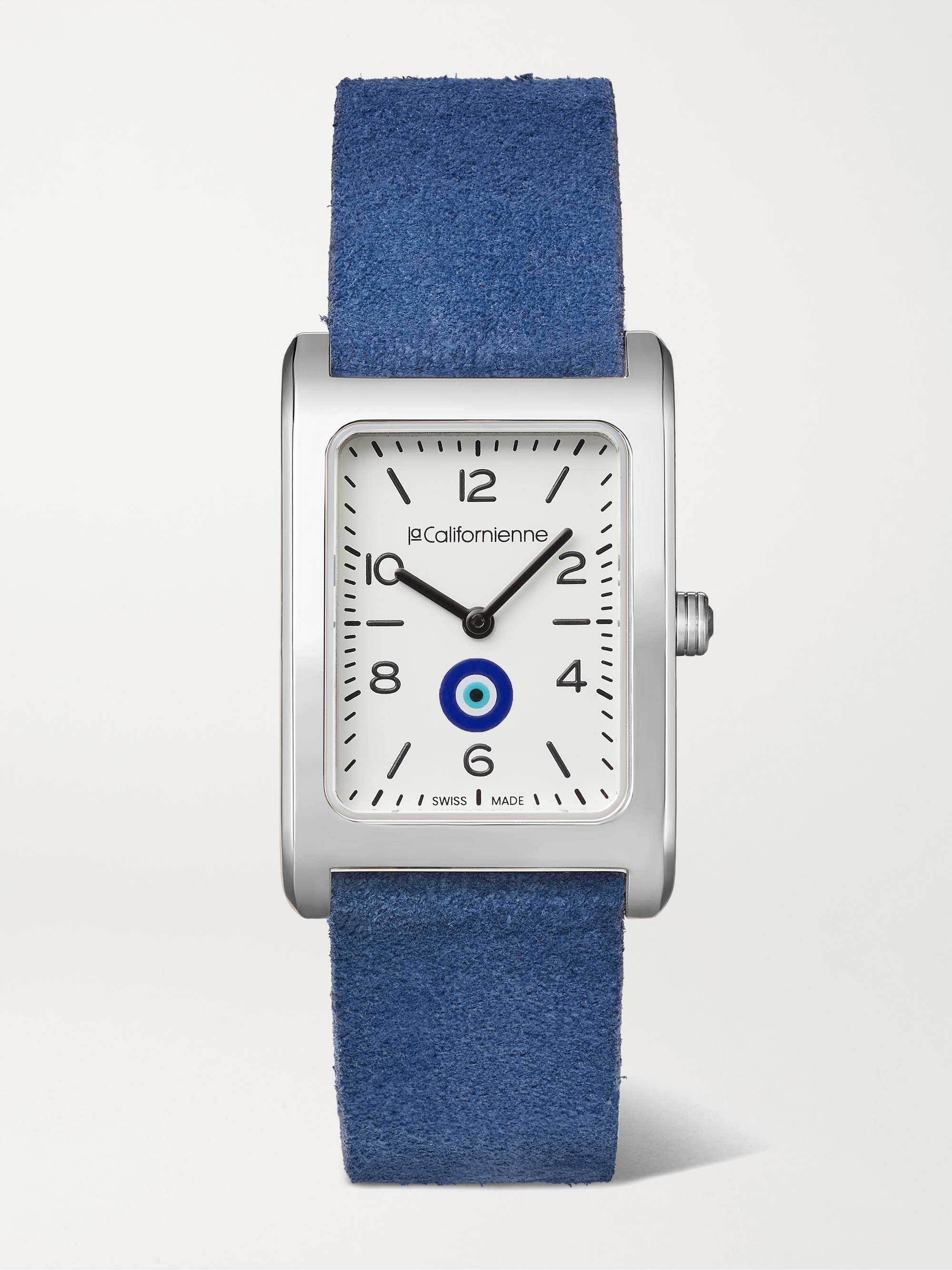 Daybreak 24mm Stainless Steel and Suede Watch