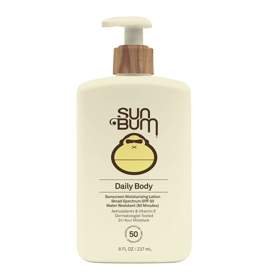 Sun Bum Daily Spf 50 Sunscreen Body Lotion - Broad Spectrum Moisturizing Sunscreen With Vitamin E - Vegan and Hawaii 104 Act Compliant (without Octinoxate & Oxybenzone) - Dermatologist Tested - 8 Oz