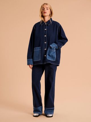 Magnus Raw Denim Jacket in Dark Wash - 6