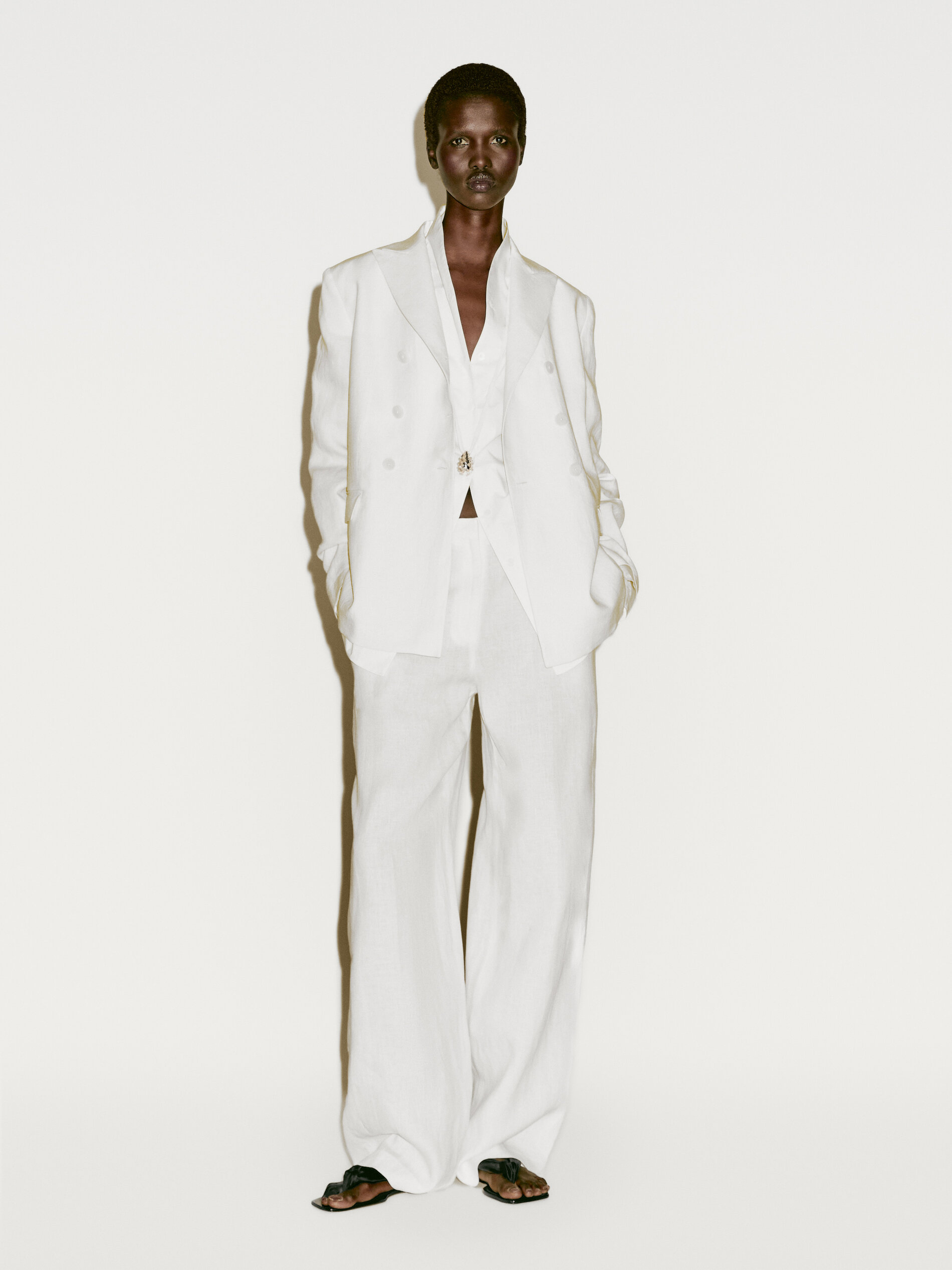 Straight-Leg Flowing Trousers With Dart Detail - Limited Edition