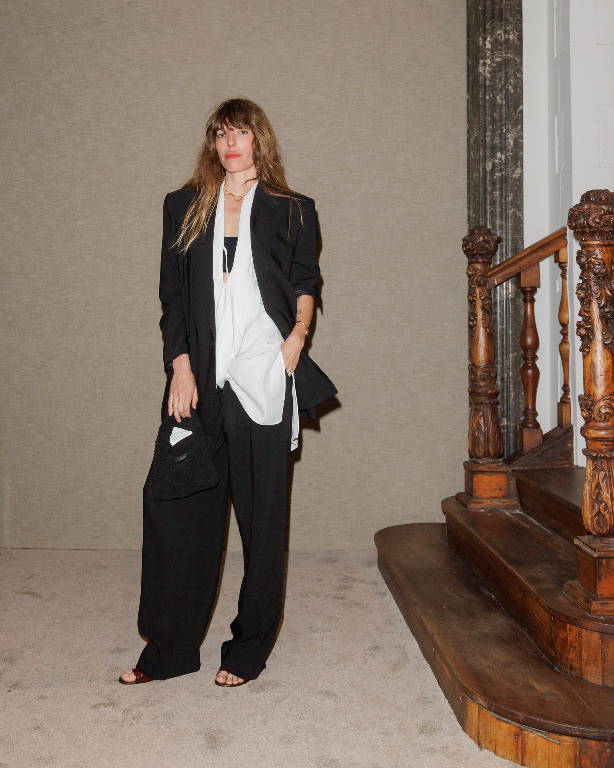 Guest at the Massimo Dutti runway show.