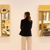 Maurizio Cattelan’s 'Bones' Feature Gold-Plated Panels With Bullet Holes