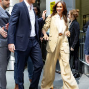 Meghan Markle Just Landed in NYC in the Fashion Person's Alternative to Black Trousers
