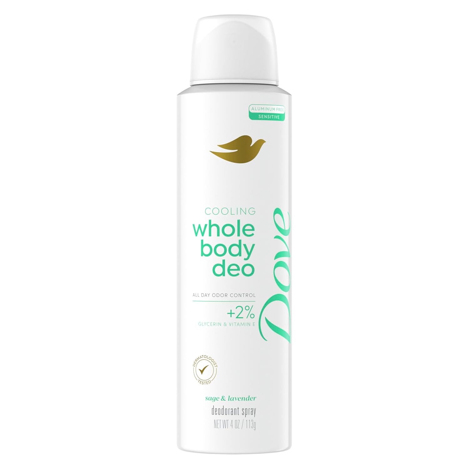 Dove, Dove Whole Body Deodorant Cooling Spray Sage & Lavender Aluminum Free 4oz