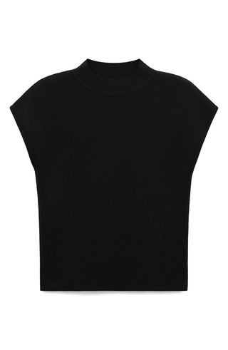 Perkins Mock Neck Short Sleeve Sweater