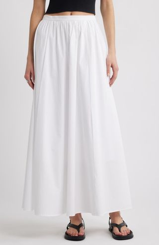 Cotton Poplin Maxi Skirt