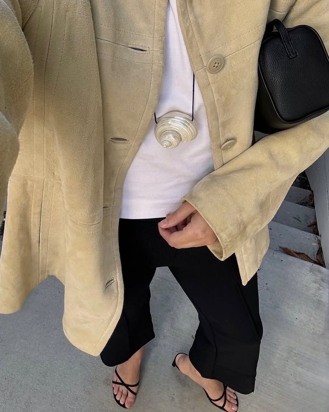 @lanadegama wearing cropped flare pants