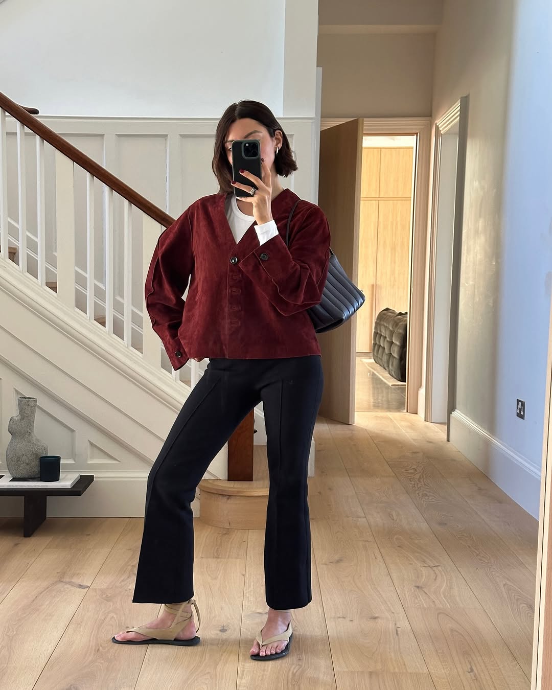 @smythsisters wearing the flare pants trend
