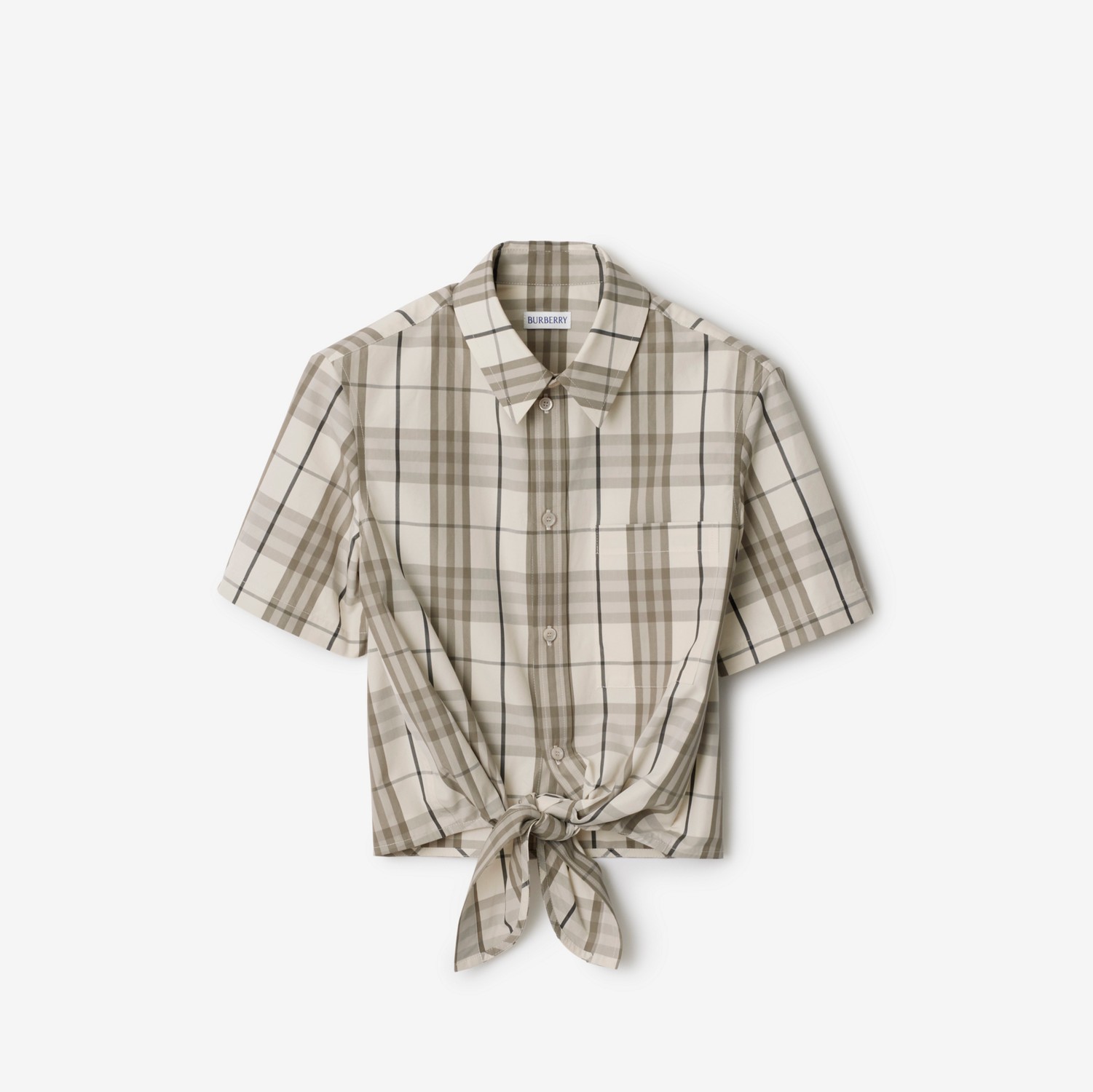 Cropped Check Cotton Shirt - Women | Burberry® Official