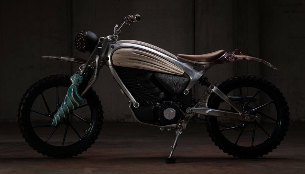 Royal Enfield's Flying Flea Debuts 'Motototem' Art Bike by Mattia Biagi