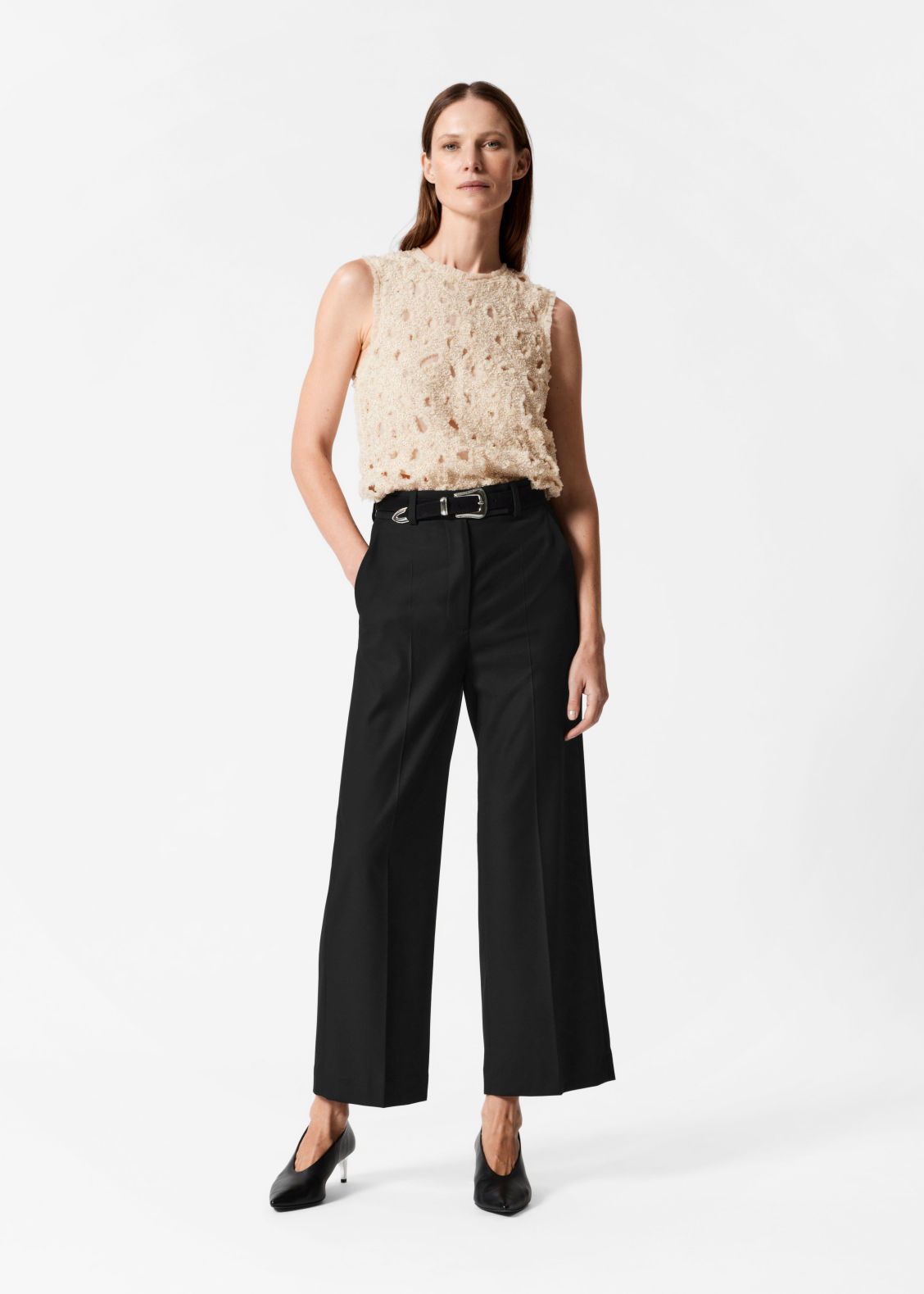 Cropped Tailored Trousers